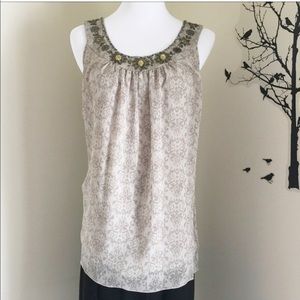 Cynthia Rowley - Flower Top With Embroidery - M